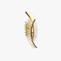 Dimmable Warm Glow Modern Wall Light With Gold Feather