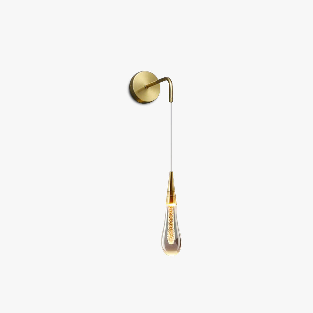 Black And Gold Water Drop Wall Light With Three Colour Settings