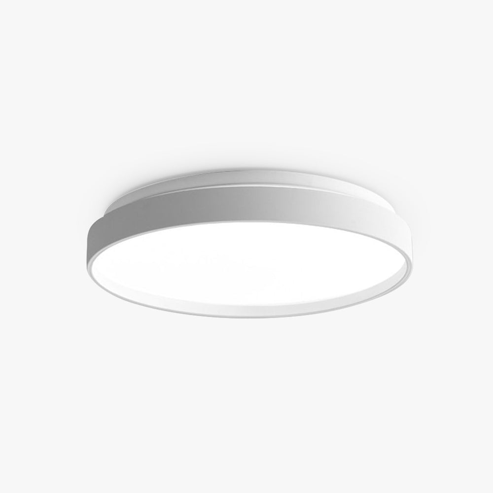 White Grey Gold Finish Dimmable Round Metal Flush Mount Ceiling Light