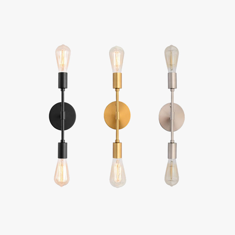Black Silver Gold Finishes Modern Minimalist Metal Wall Light