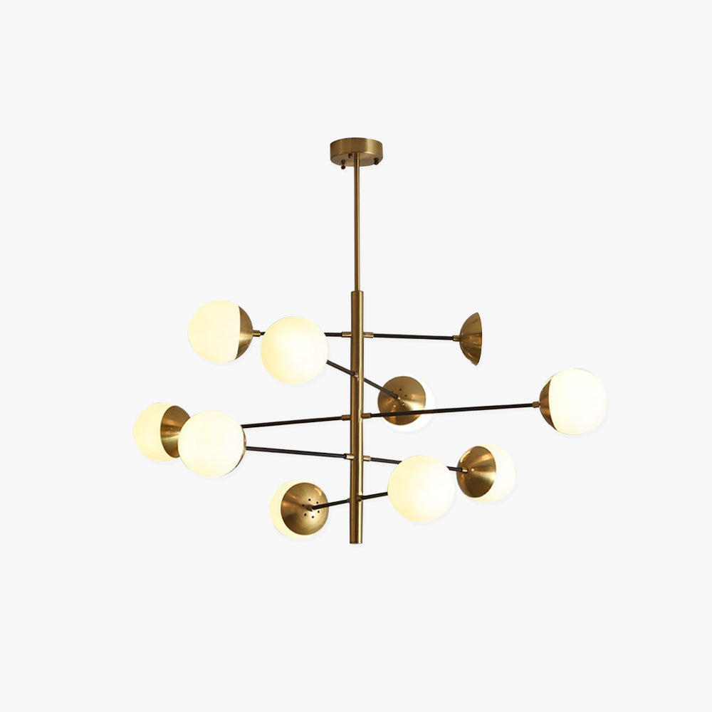 Warm Glow Gold Finish Nordic Globe Pendant Light