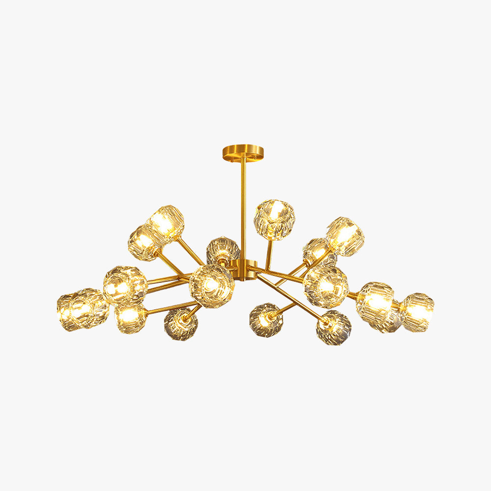 Crystal Shade Gold Metal Pendant Light