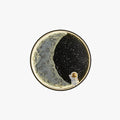 Black Metal Lunar Orbit Matte Wall Light