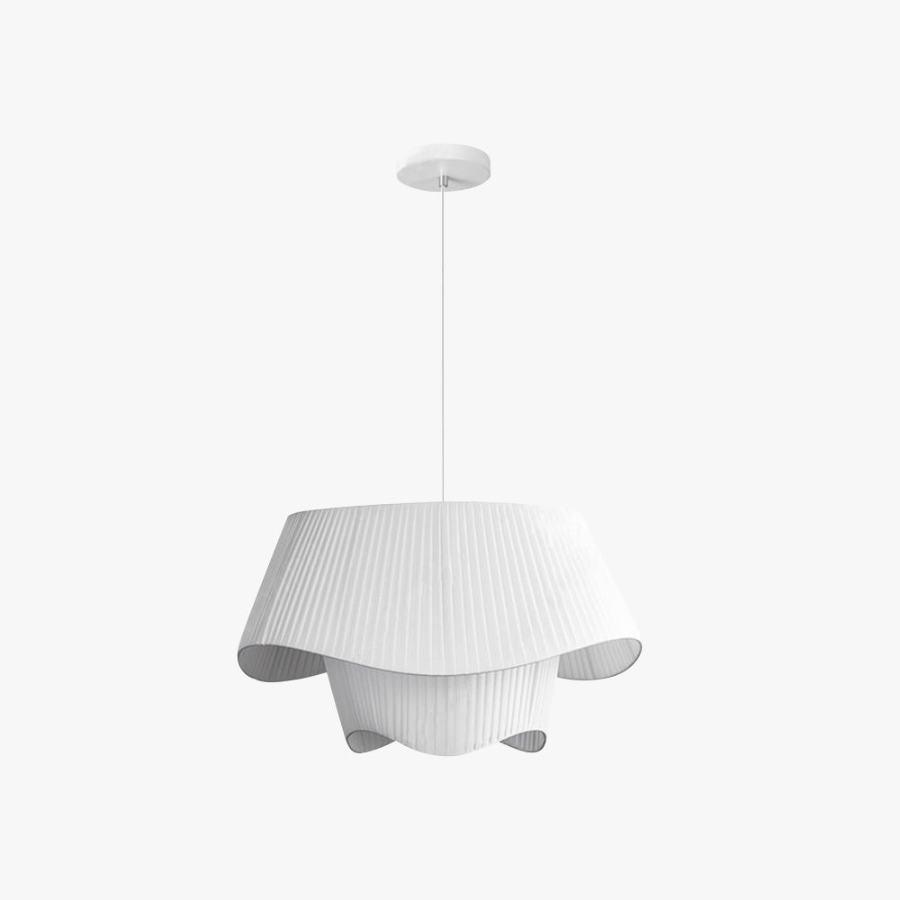 Pendant Light For Warm Glow In French Country Fabric And Metal