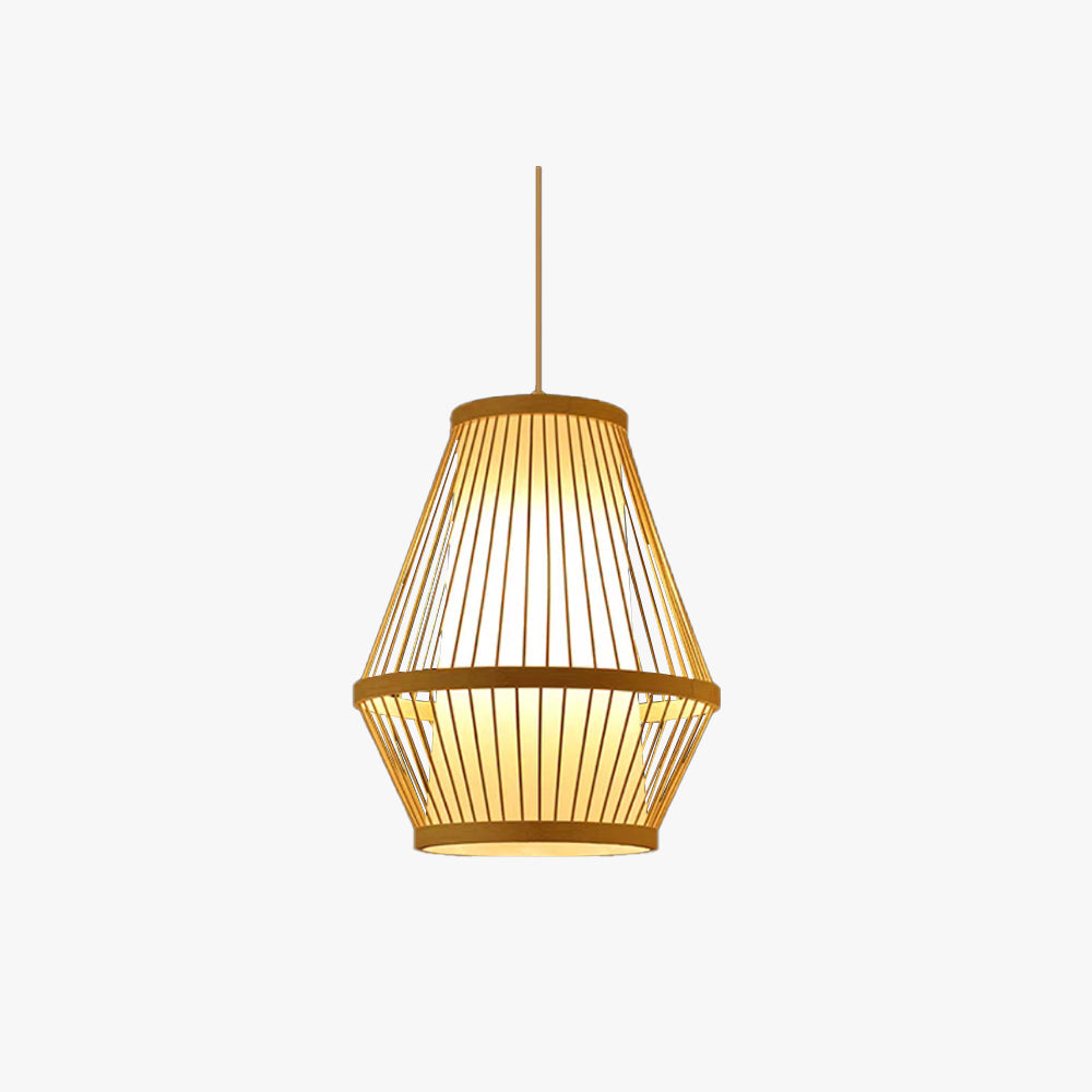 Vintage Charm Handwoven Bamboo Rattan Pendant Light