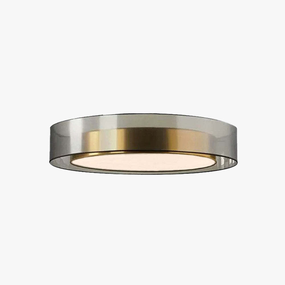 Gold Copper Finish Nordic Round LED Flush Mount Ceiling Light