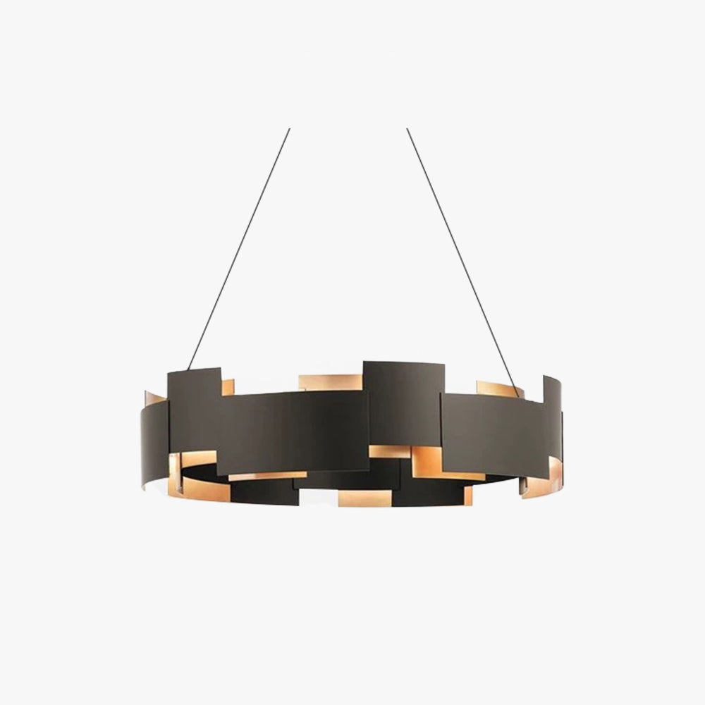 Warm Glow Black Modern Pendant Ring Lamp