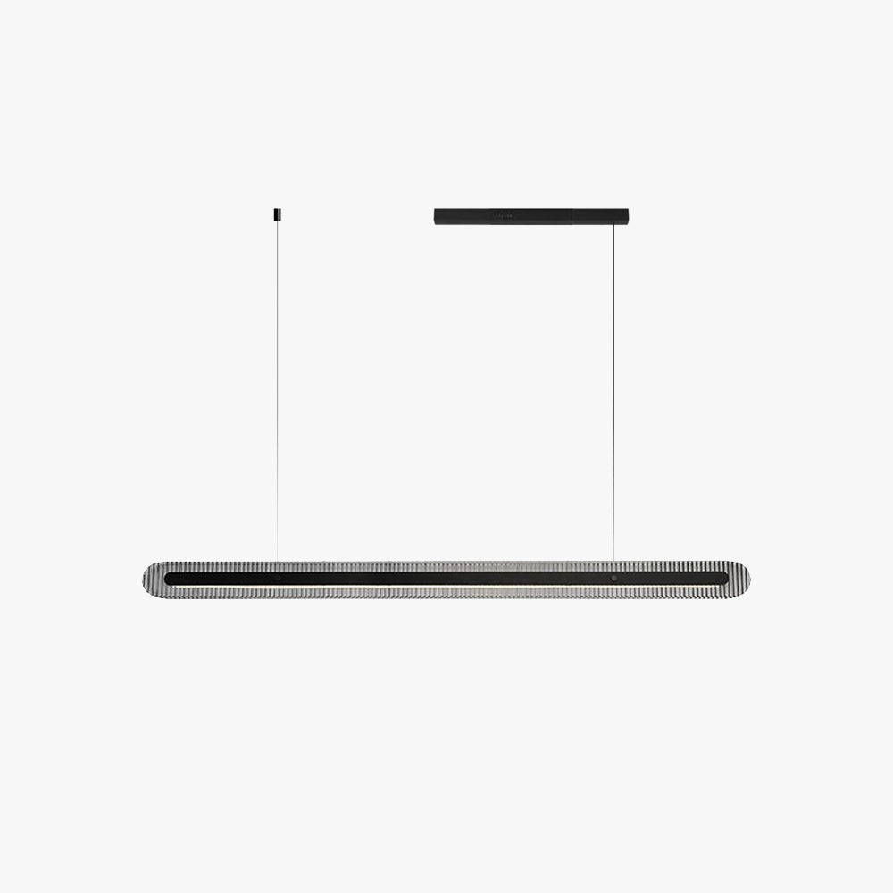 Minimalist Living Room Black Metal Linear Pendant Light