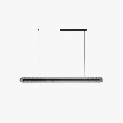 Minimalist Living Room Black Metal Linear Pendant Light