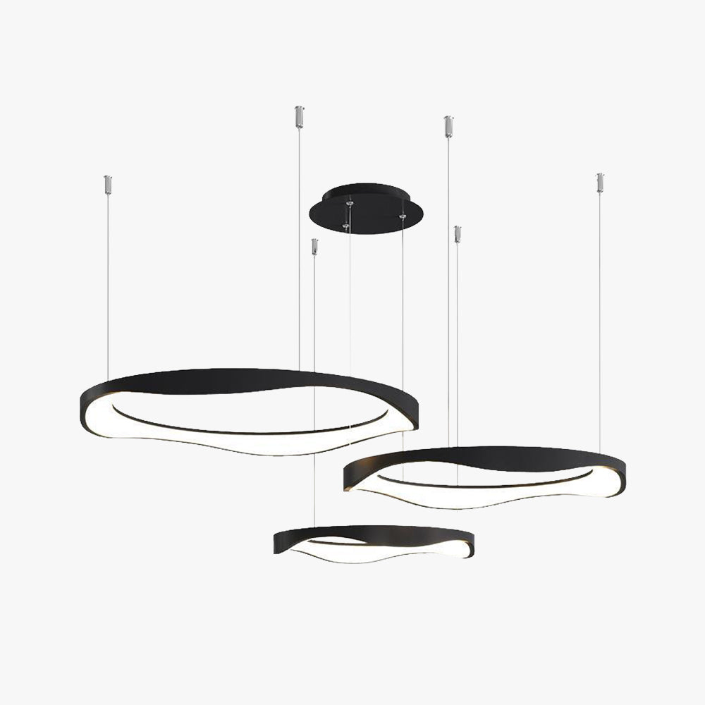 Black Or White Modern Round Pendant Light For Dining Room