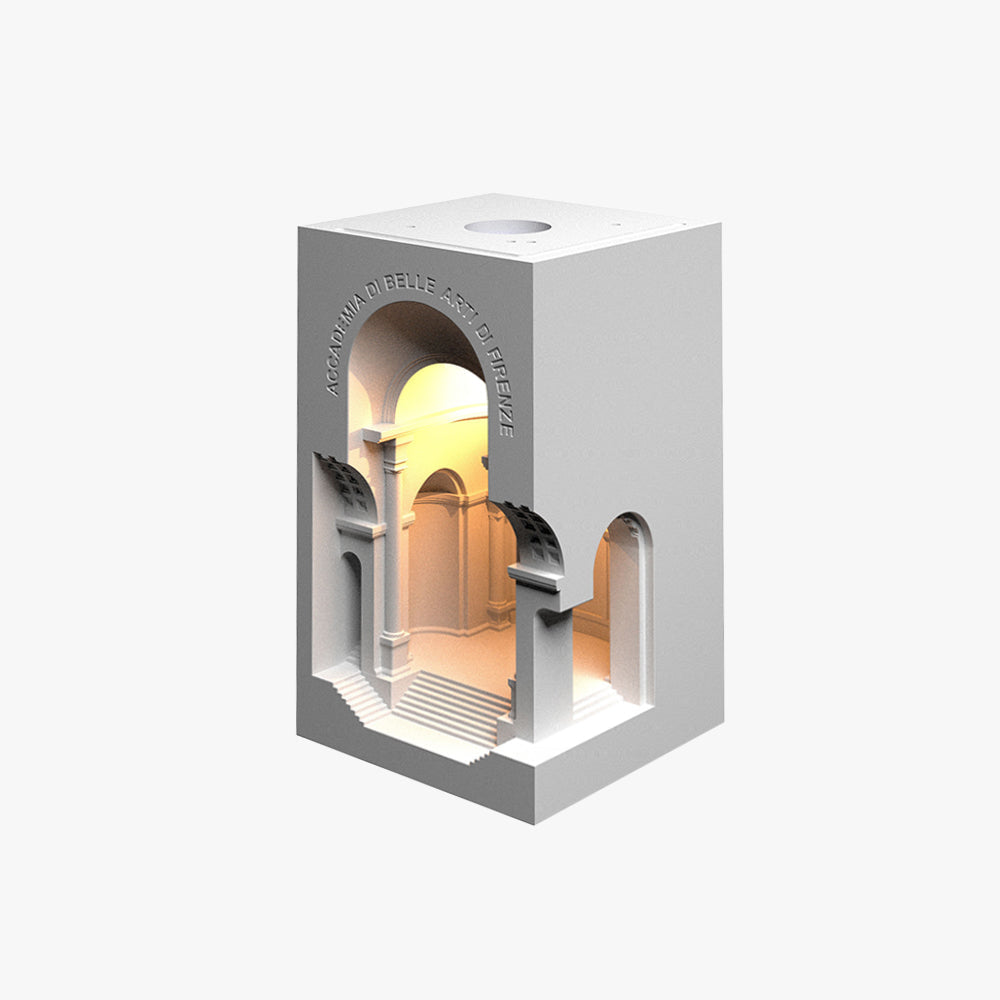 White Finish LED Flush Mount Wall Light Art Deco Plaster