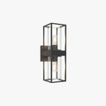 Outdoor Wall Light Rectangular Modern Black Metal