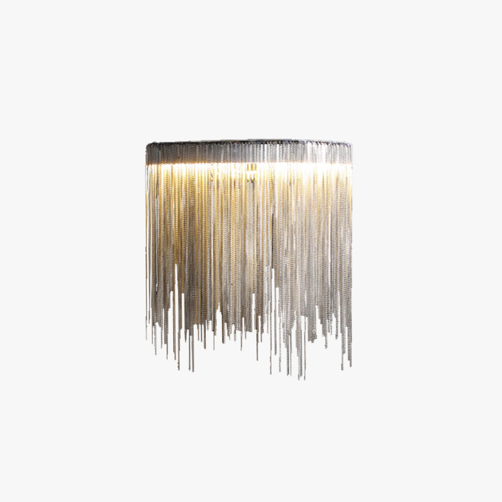 Wall Lamp for Living Room Modern Silver Tassel Chain