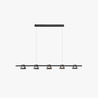 Modern Black Linear Metal Pendant Light For Ambient Lighting