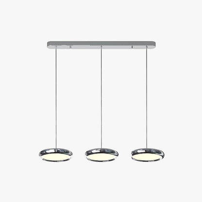 Metal Pendant Light With Acrylic Shade Circular Minimalist