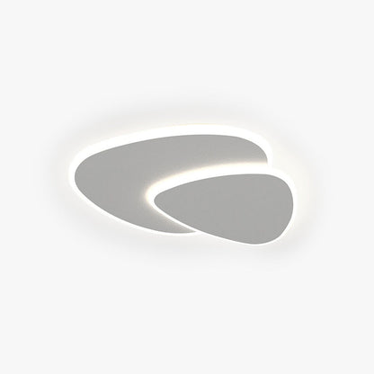 Flush Mount Ceiling Light Oval Double Layer Geometric
