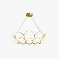 Pendant Light Ring With Warm Gold Glow