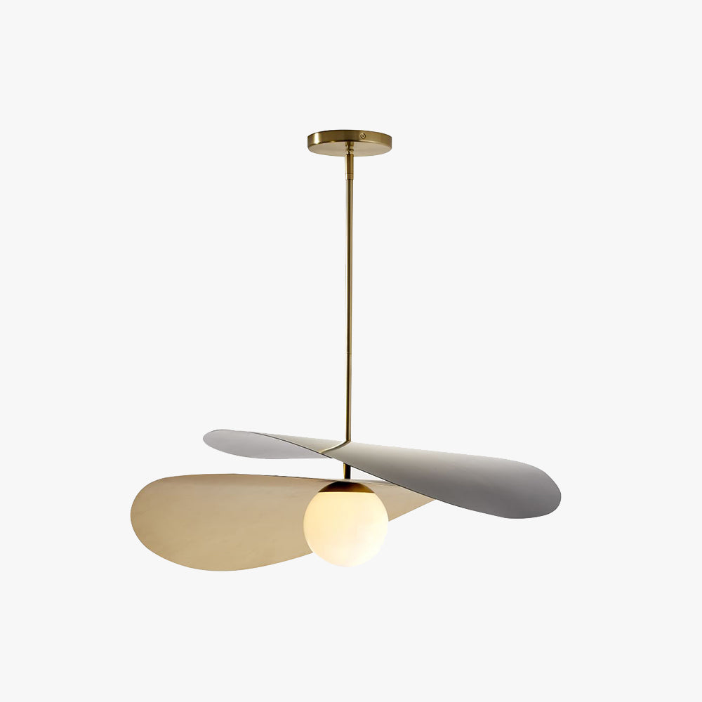 Light Metal Pendant With Ambient Geometric Glow
