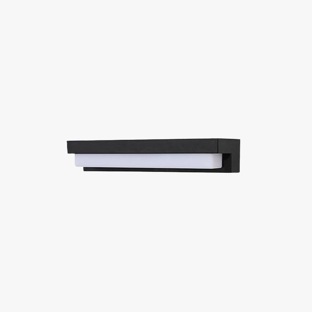 Outdoor Wall Light Solar Linear Black Minimalist