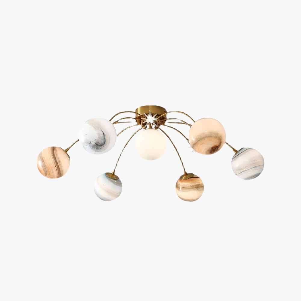 Modern Flush Mount Ceiling Light For Living Room Luma Orbit