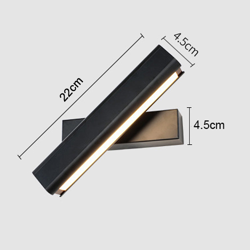 Rectangular Metal Rotatable LumaFrame Wall Light In Black And White