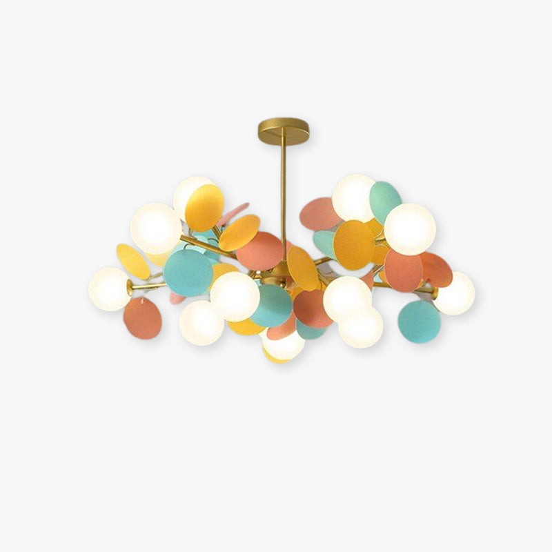Chandelier Ceiling Floral Branch Multicoloured For Living Room