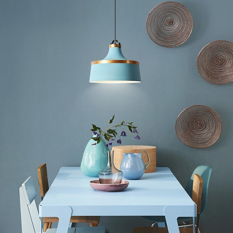 Modern Colorful Pendant Light Metal Shade
