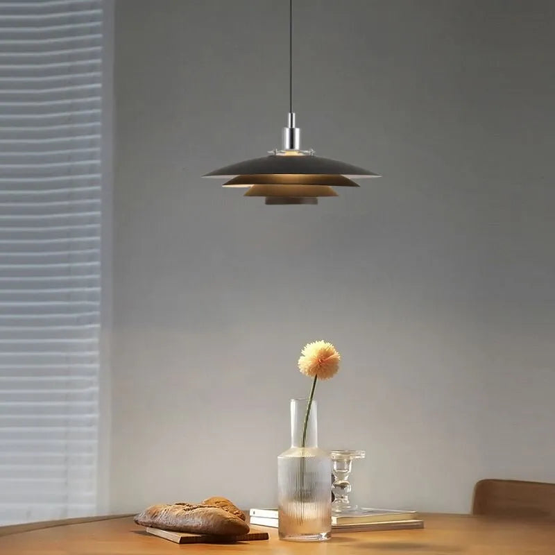 Ambient Dining Disc Shaped Metal Pendant Light