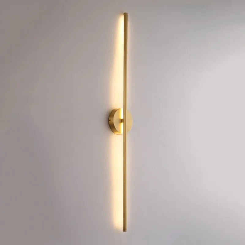 Linear Gold Indoor Finish Wall Metal Frame Light Dimmable With