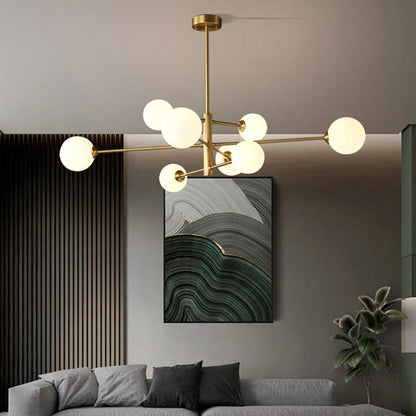 Pendant Light in Modern Copper and Black Glass Shade
