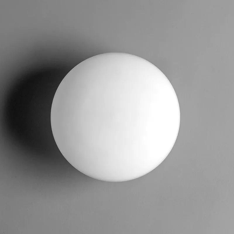 Warm White Glass Metal Dimmable LED Globe Shape Vanity Wall Light