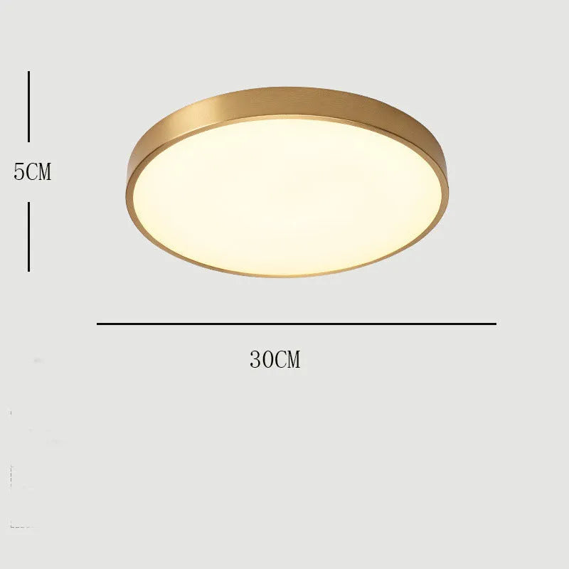 Gold Round Nordic Inspired LED Ceiling Light