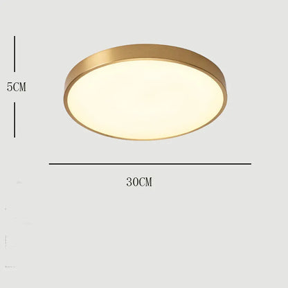 Gold Round Nordic Inspired LED Ceiling Light