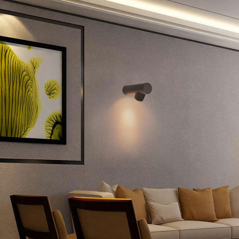 White And Black Contemporary Outdoor Waterproof Wall Light