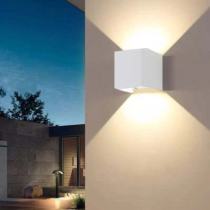 Adjustable Beam Outdoor LED Square Wall Light
