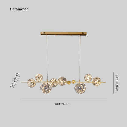 Warm Glow Glass Art Deco Pendant Light