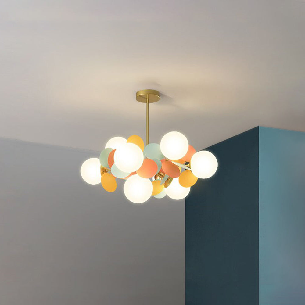 Chandelier Ceiling Floral Branch Multicoloured For Living Room