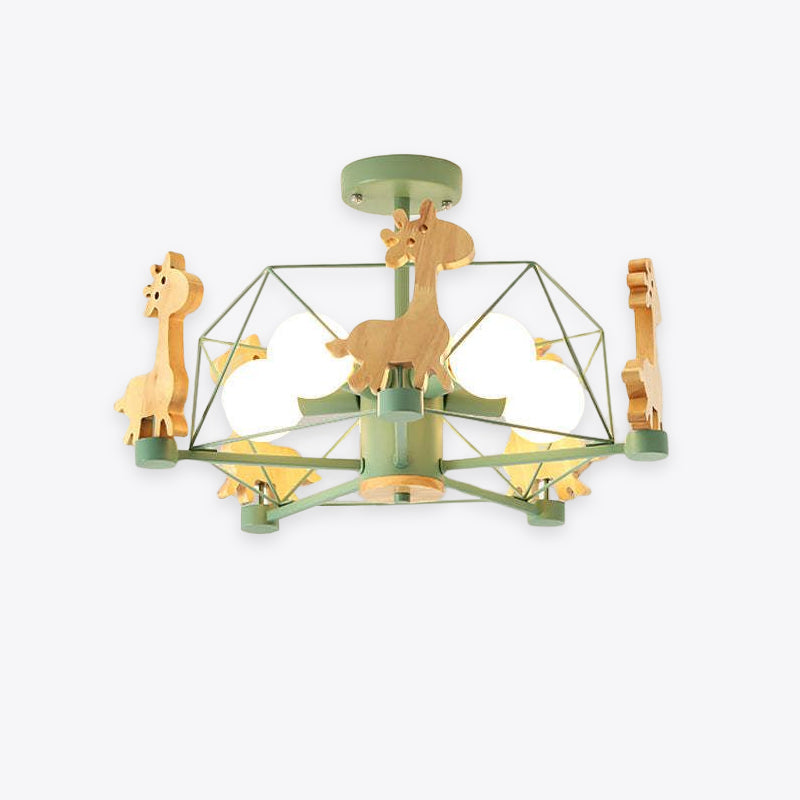 Ceiling Mount Flush LED Giraffe Motif Light