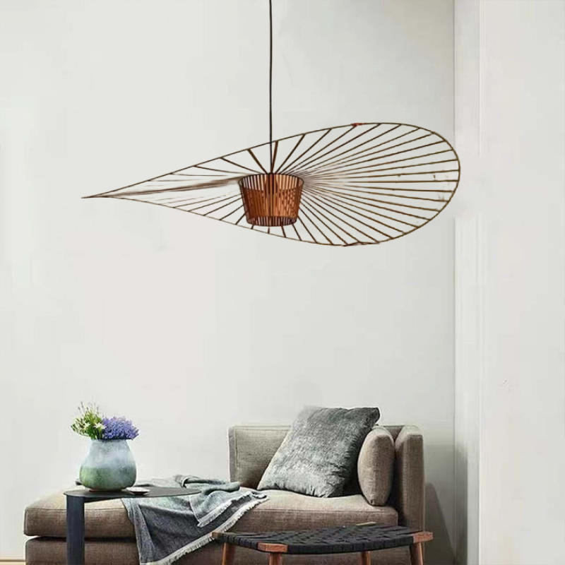 Warm Ambient Glow Floral Fabric Pendant Light