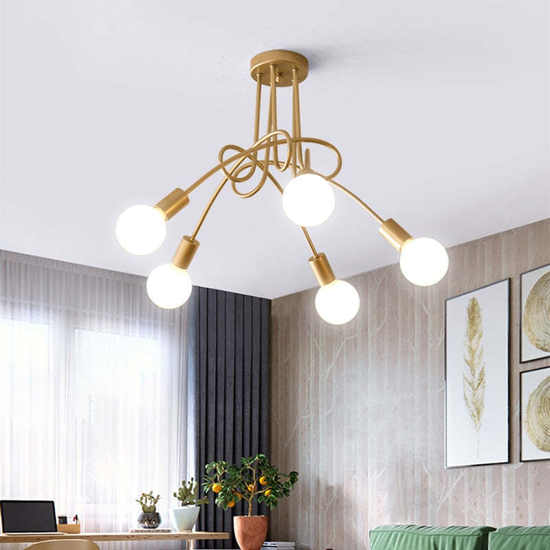 Metal Linear NovaLine Ceiling Curve Light For Living And Dining Rooms