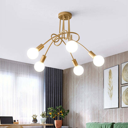 Metal Linear NovaLine Ceiling Curve Light For Living And Dining Rooms