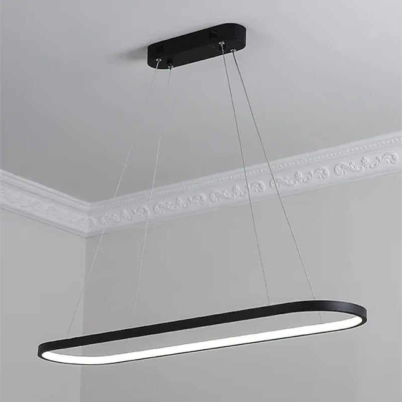 Minimalist Oval Pendant Light Featuring Warm Glow