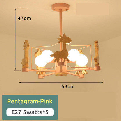 Ceiling Mount Flush LED Giraffe Motif Light