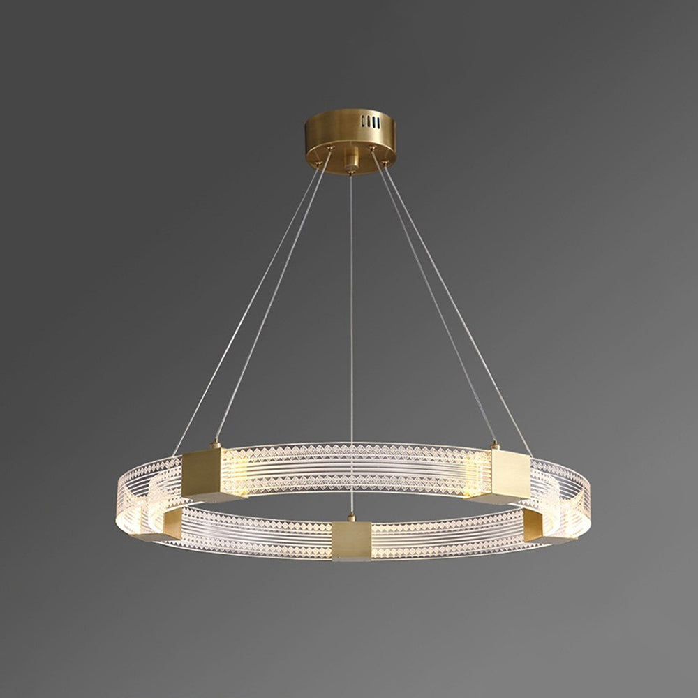 Pendant Light In Warm White Glow With Gold Metal
