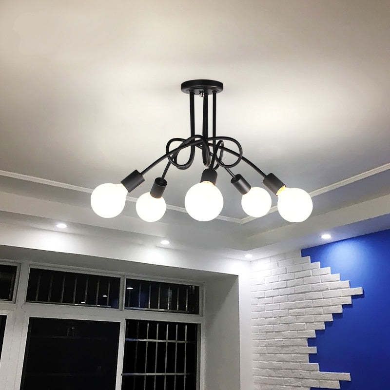 Metal Linear NovaLine Ceiling Curve Light For Living And Dining Rooms