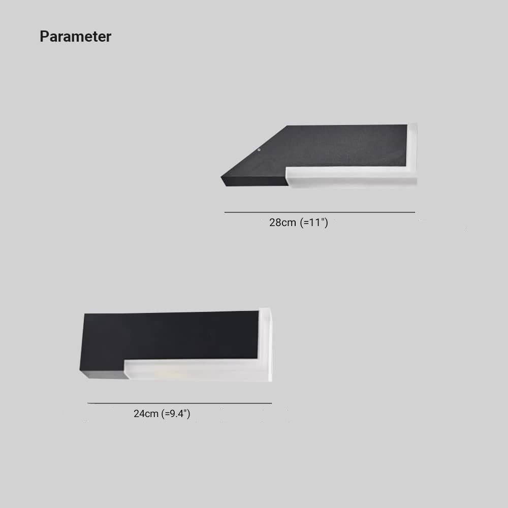 Black Metal And Acrylic Geometric Outdoor Wall Light