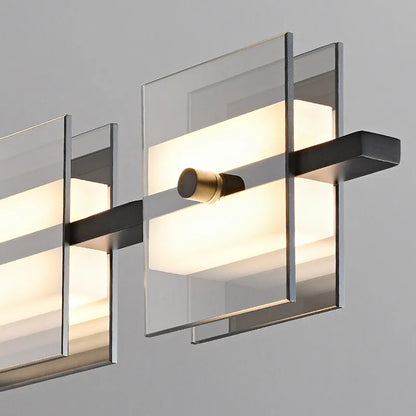Copper Glass Linear Nordic Pendant Light For Dining