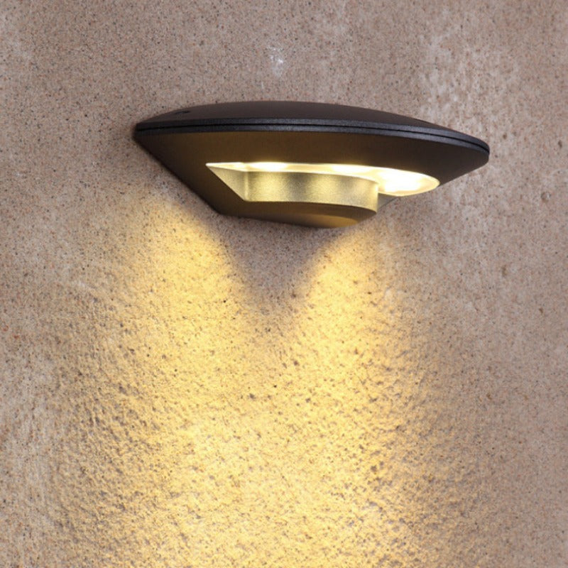 Outdoor Black Metal LED Wall Light Orbit