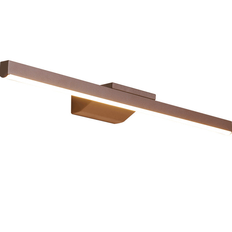 Silicone Shade And Mirror Front Modern Linear Metal Wall Lamp