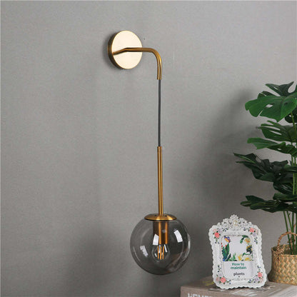 Single Head Nordic Glass Ball LED Wall Reading Lamp